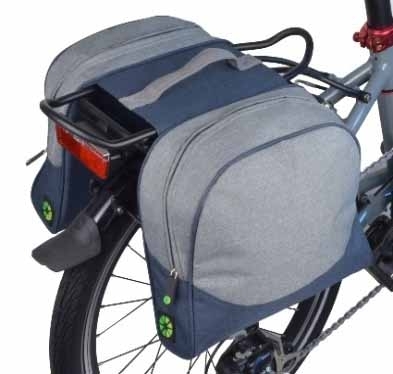SMALL DOUBLE PANNIER - BLUE / GRAY